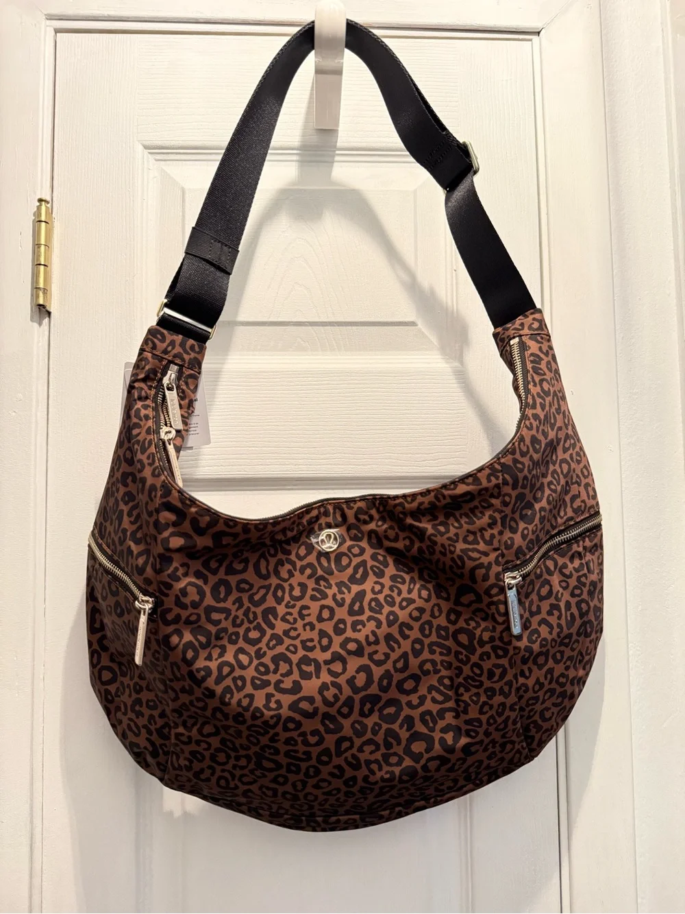 Lululemon Large Slouchy Sling Bag *Metal Hardware Leopard